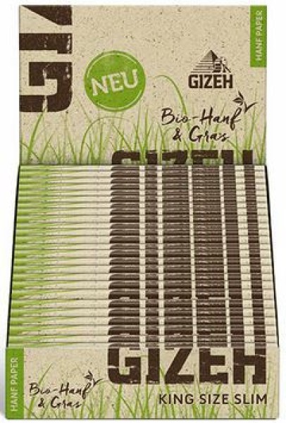 Gizeh Papier Hanf + Gras King Size Slim + Tips